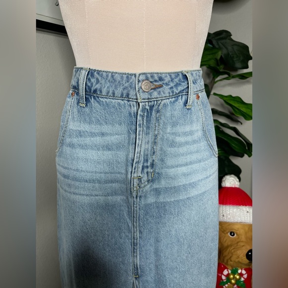 Frye Front Slit Denim Jean Skirt - Picture 4 of 11